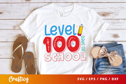 Level 100 days of school Svg Design SVG Designangry 