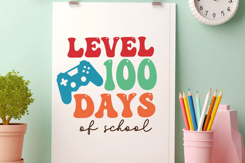 Level 100 days of school svg Design SVG Regulrcrative 