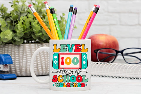 Level 100 days of school unlocked svg Design SVG Regulrcrative 