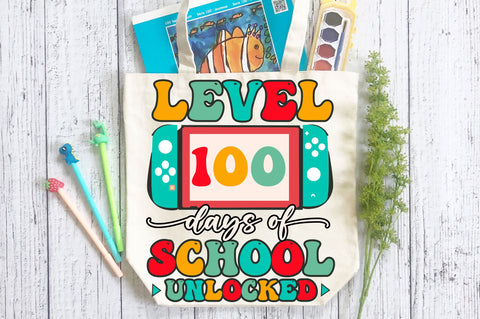 Level 100 days of school unlocked svg Design SVG Regulrcrative 