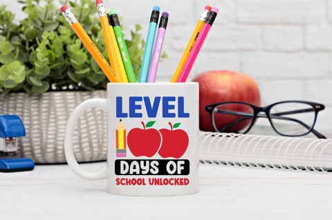 level 100 days of school unlocked SVg Design SVG Regulrcrative 