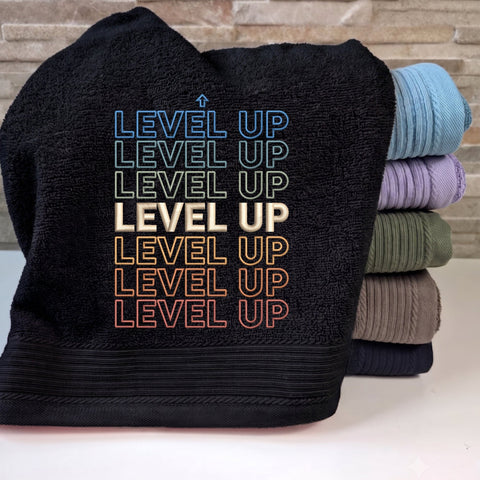 Level Up Embroidery Design – Gamer Gaming Retro Typography Machine Embroidery File Embroidery/Applique DESIGNS PatternFeed8 