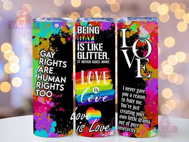 Lgbt Gay Quotes 20oz Tumbler Wrap Sublimation Design, Straight Tapered Tumbler Wrap, Lgbt Pride Quotes Tumbler Png, Instant Digital Download Sublimation SvggirlplusArt 