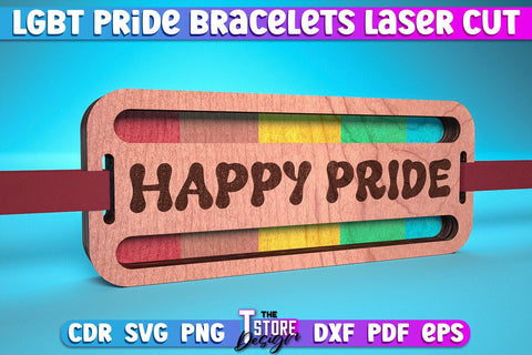LGBT Pride Bracelets Laser Cut | Accessories Laser Cut Design | CNC Files SVG The T Store Design 