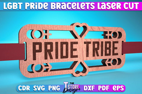 LGBT Pride Bracelets Laser Cut | Accessories Laser Cut Design | CNC Files SVG The T Store Design 
