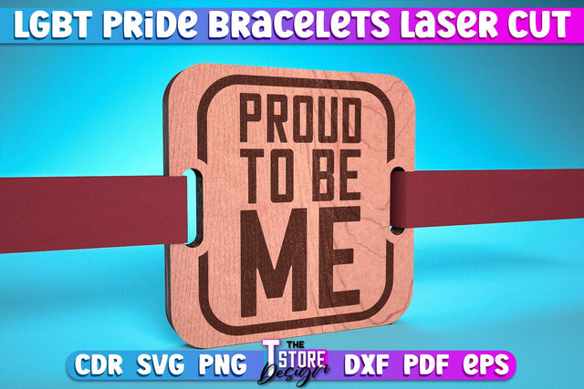 LGBT Pride Bracelets Laser Cut | Accessories Laser Cut Design | CNC Files SVG The T Store Design 
