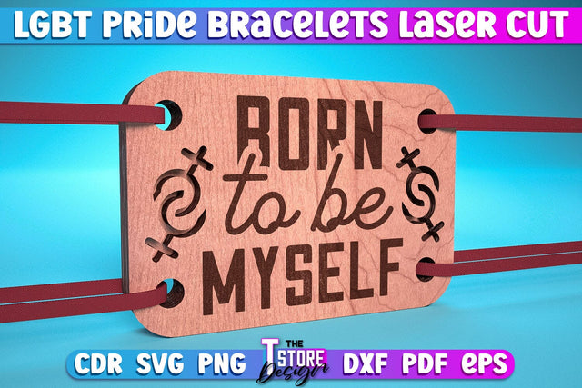 LGBT Pride Bracelets Laser Cut | Accessories Laser Cut Design | CNC Files SVG The T Store Design 