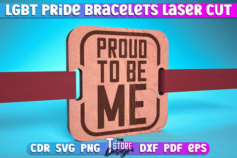 LGBT Pride Bracelets Laser Cut | Accessories Laser Cut Design | CNC Files SVG The T Store Design 