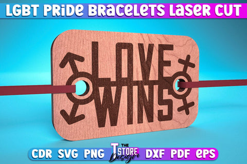 LGBT Pride Bracelets Laser Cut | Accessories Laser Cut Design | CNC Files SVG The T Store Design 