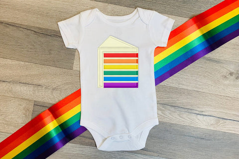 LGBT Rainbow Cake Applique Embroidery Embroidery/Applique DESIGNS Designed by Geeks 