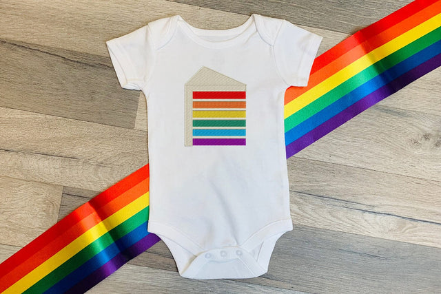 LGBT Rainbow Cake Mini Embroidery Embroidery/Applique DESIGNS Designed by Geeks 