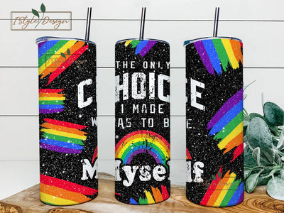 LGBTQ Pride Month, Gay, Love is Love, Proud, Rainbow design, 20oz Skinny Tumbler Sublimation Wrap PNG, Instant Download Tumbler Sublimation iStyleDesign 
