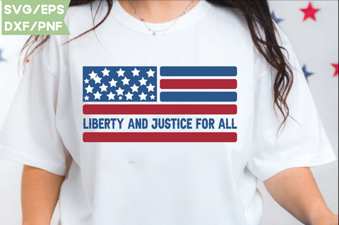 Liberty and justice for all, Patriotic Flag Svg Bundle, American Flag SVG Bundle, July 4th, Patriotic Svg, Fourth Of July,Funny Quote Svg,flag svg,flag PNG, SVG farhad farhad 