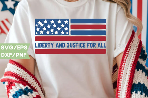 Liberty and justice for all, Patriotic Flag Svg Bundle, American Flag SVG Bundle, July 4th, Patriotic Svg, Fourth Of July,Funny Quote Svg,flag svg,flag PNG, SVG farhad farhad 