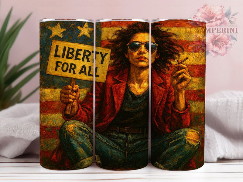 Liberty Lady Patriotic Tumbler Wrap, Lady Liberty Design, Fourth July Art, American Freedom Wrap, Independence Day Gift, Patriotic Female Design, USA Liberty Print Sublimation Li Zamperini 