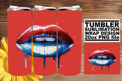Liberty Lip Wrap: Patriotic Tumbler Design Sublimation afrosvg 