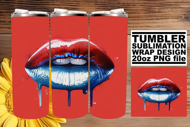 Liberty Lip Wrap: Patriotic Tumbler Design Sublimation afrosvg 
