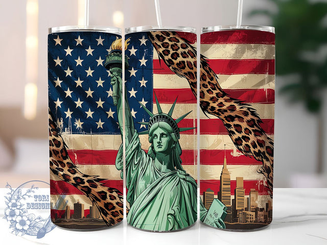 Liberty Patriotic Freedom Tumbler, USA American Tumbler, 20oz Independence Day Wrap, Liberty Sublimation, American Pride Tumbler, Patriotic Tumbler Design Sublimation ToriDesigns 