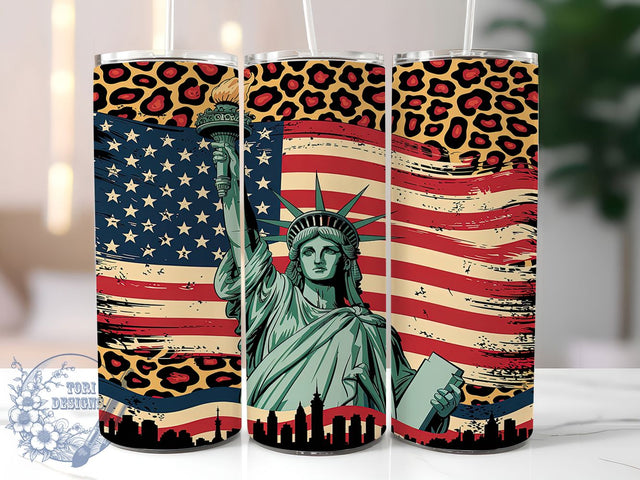 Liberty Patriotic Freedom Tumbler, USA American Tumbler, 20oz Independence Day Wrap, Liberty Sublimation, American Pride Tumbler, Patriotic Tumbler Design Sublimation ToriDesigns 