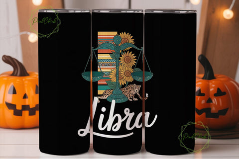Libra Zodiac 20oz Tumbler Wrap Sublimation PixelChick 