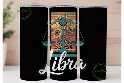 Libra Zodiac 20oz Tumbler Wrap Sublimation PixelChick 