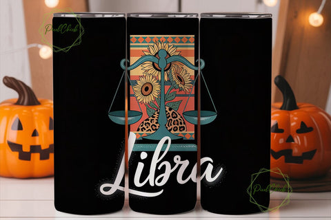 Libra Zodiac 20oz Tumbler Wrap Sublimation PixelChick 