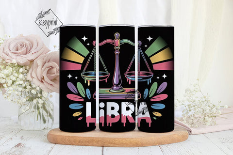 Libra Zodiac 20oz Tumbler Wrap Sublimation sassyprint 