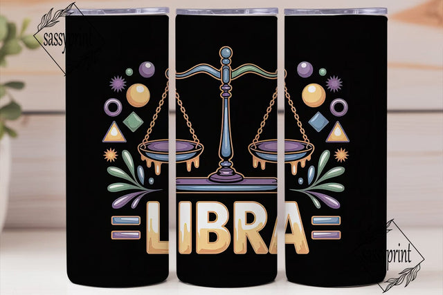 Libra Zodiac 20oz Tumbler Wrap Sublimation sassyprint 