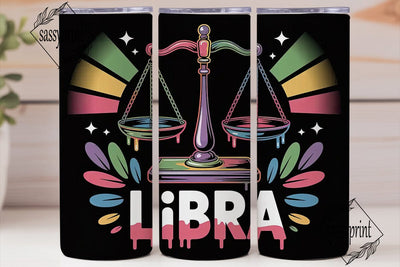 Libra Zodiac 20oz Tumbler Wrap Sublimation sassyprint 