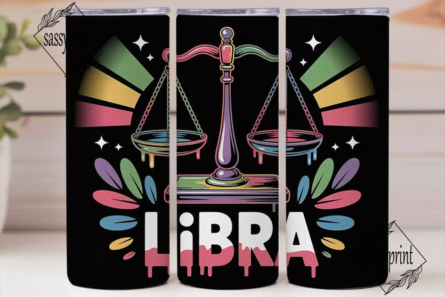Libra Zodiac 20oz Tumbler Wrap Sublimation sassyprint 