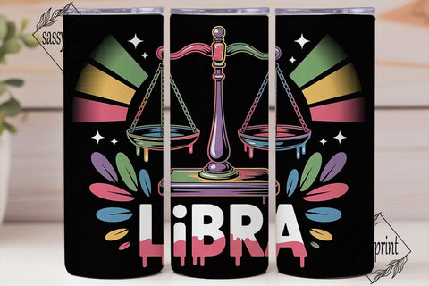 Libra Zodiac 20oz Tumbler Wrap Sublimation sassyprint 