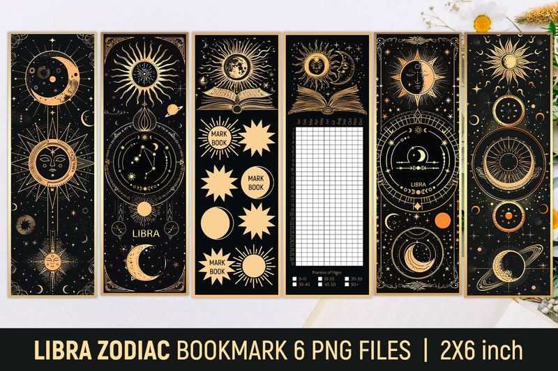 Libra zodiac bookmark Sublimation KMarinaDesign 