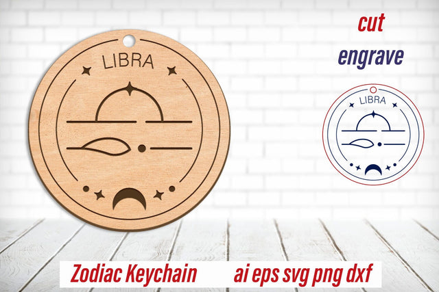 Libra zodiac keychain laser engraving, Horoscope svg, Astrology sign SVG AnastasiyaArtDesign 