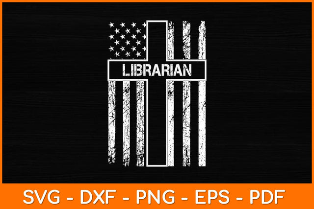 Librarian American Flag Svg File SVG artprintfile 