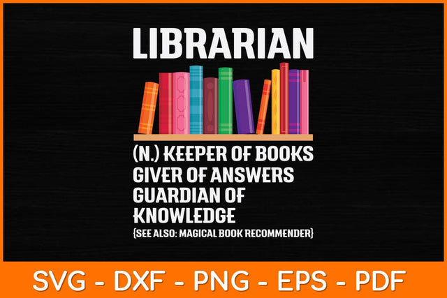 Librarian Definition Library Svg File SVG artprintfile 