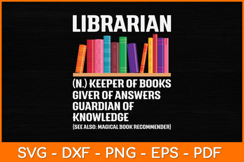 Librarian Definition Library Svg File SVG artprintfile 