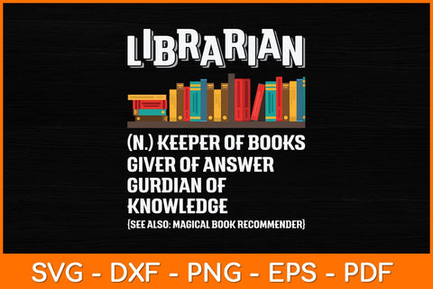 Librarian Definition Library Svg File SVG artprintfile 