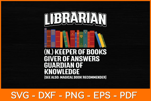Librarian Definition Library Svg File SVG artprintfile 