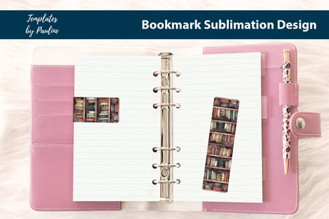 Librarian printable magnetic bookmark SVG Templates by Pauline 