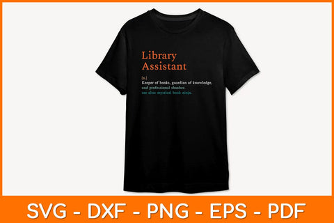 Library Assistant Definition Svg File SVG artprintfile 