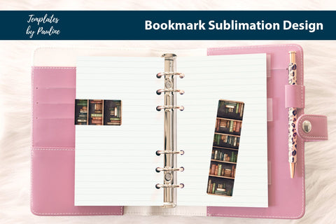 Library printable magnetic bookmark SVG Templates by Pauline 