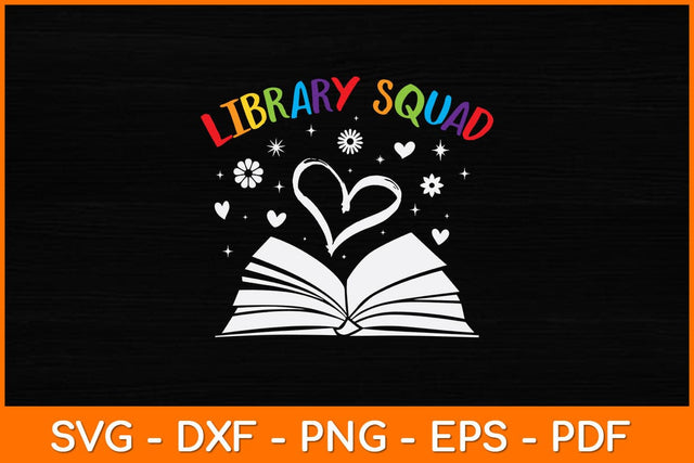 Library Squad Library Teacher Librarian Svg File SVG artprintfile 
