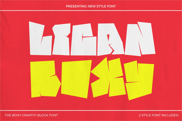 Lican Boxy – Boxy Graffiti Block Font Font Mozzatype 