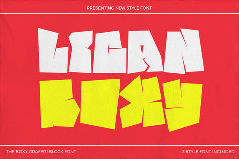 Lican Boxy – Boxy Graffiti Block Font Font Mozzatype 