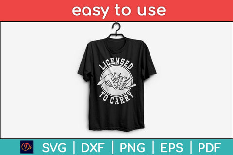 Licensed To Carry Funny Barber Hairdresser Hair Stylist Svg Design SVG artprintfile 