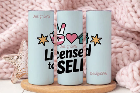 Licensed To Sell 20oz Tumbler Wrap Sublimation DesignSVG 