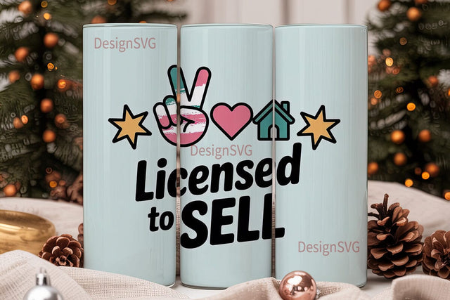 Licensed To Sell 20oz Tumbler Wrap Sublimation DesignSVG 