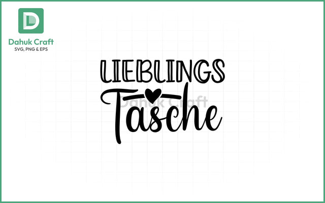 Lieblingstasche SVG – Heartfelt Style SVG PNG & EPS V16 SVG dahukdesign 