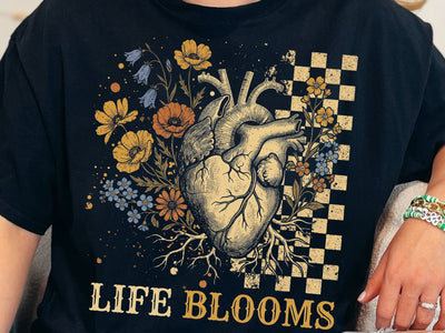 Life Blooms Anatomical Heart PNG, Floral Heart Sublimation Design SVG DesignDestine 