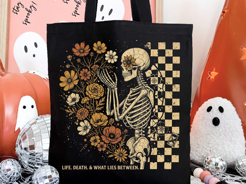 Life Death What Lies Between PNG, Floral Skeleton Design SVG DesignDestine 